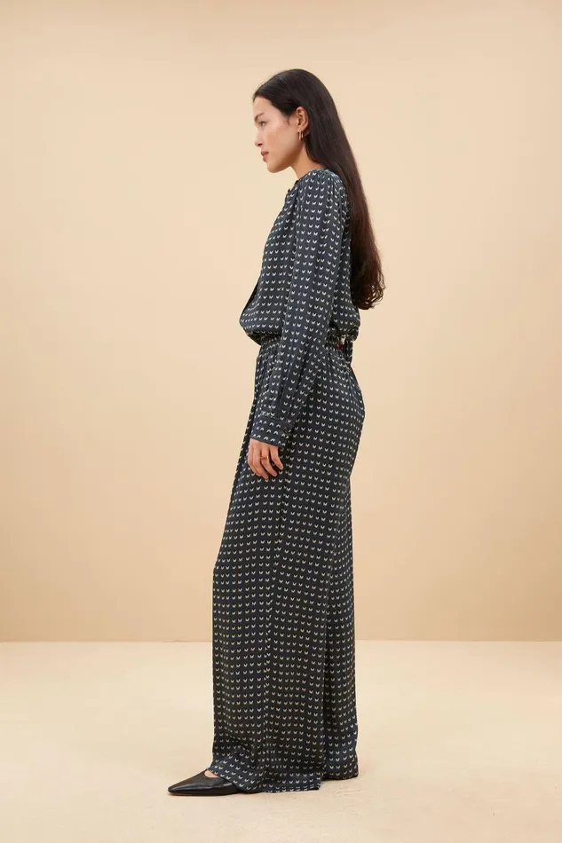 Women Ribbe Rastre Blouse Rastre Print Bybar Blouses