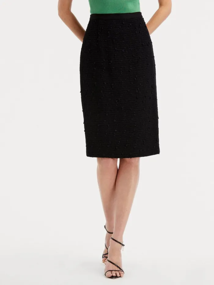 Women Ribbon Tweed Pencil Skirt Black Oscar De La Renta Pants and Skirts Women Ribbon Tweed Pencil Skirt Black Oscar De La Renta Pants and Skirts