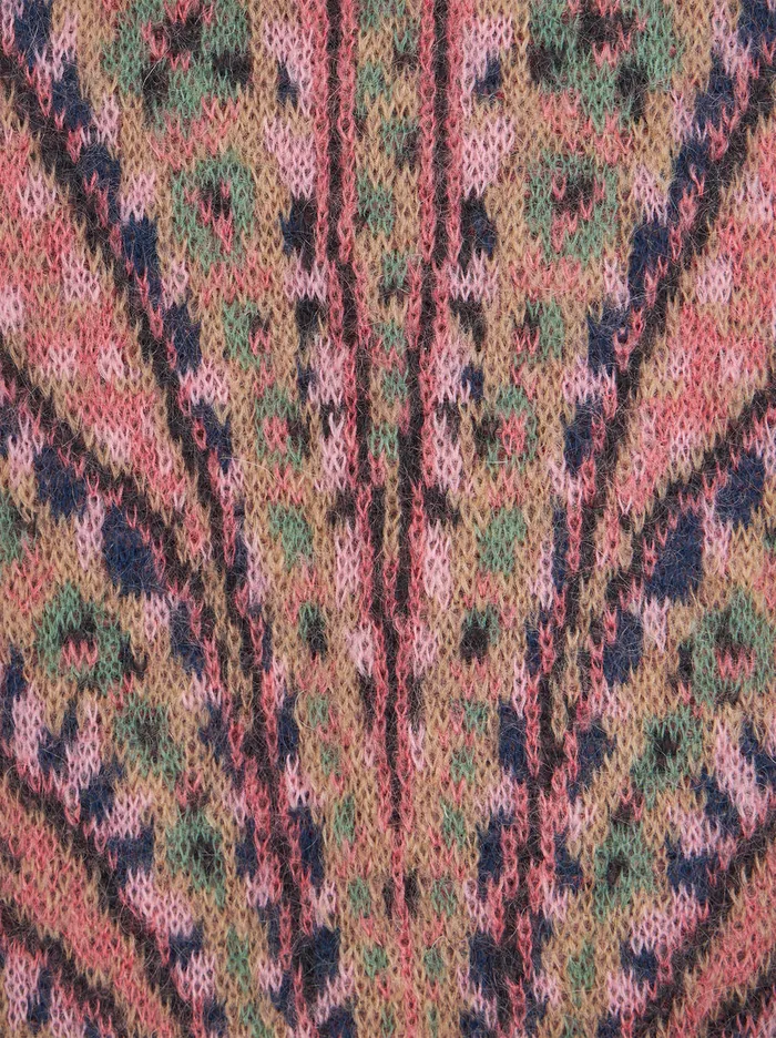Women Round Neck Jacquard Cardigan Etro Knitwear