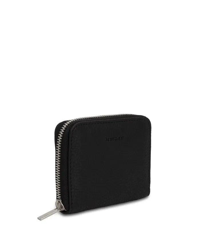 Women Rue Small Vegan Zip Wallet 8211 Purity Black Matt and Nat Wallets