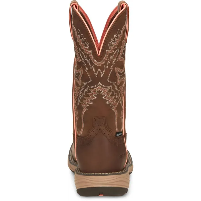 WOMEN Rush 11034 Composite Toe Waterproof Work Boot Rural Chocolate Justin Boots Work