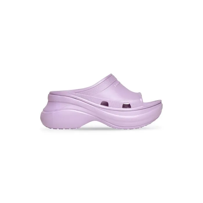 Women Sandals and Mules Balenciaga Pool Crocs Slide Sandal In Purple