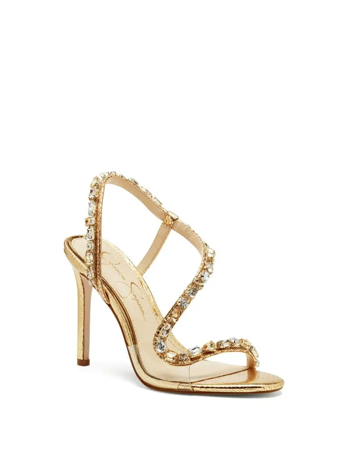 Women Sandals Jessica Simpson Jaycin High Heel In Gold