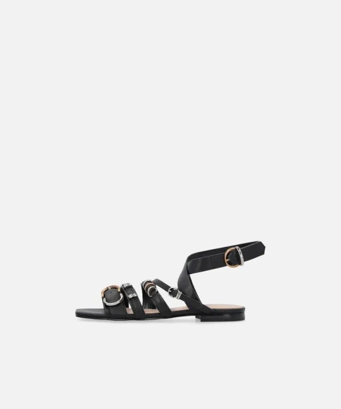 Women Sandals Pinko Sandals With Woven Straps And Metal Details Limo Black Women Sandals Pinko Sandals With Woven Straps And Metal Details Limo Black
