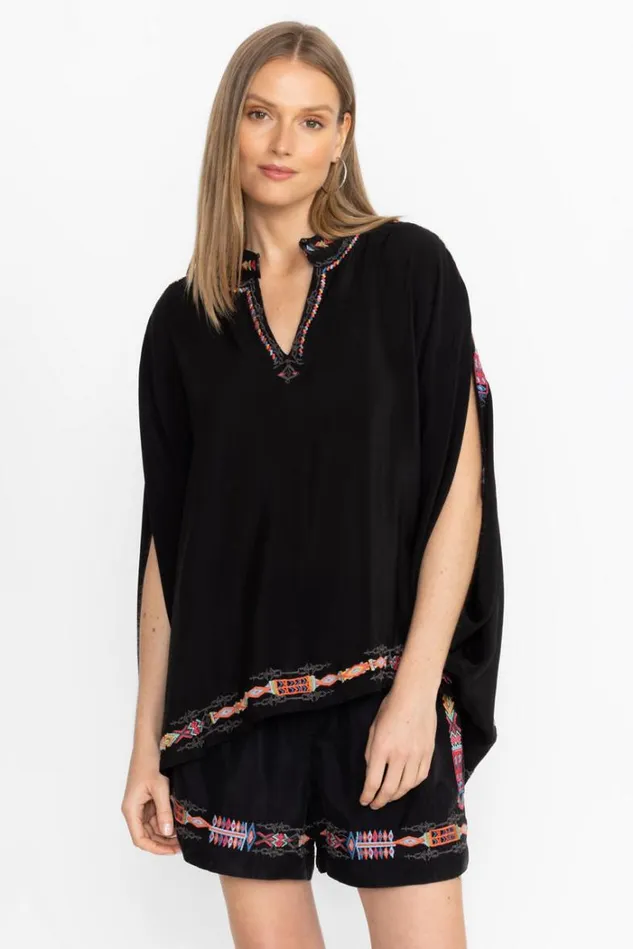 Women SASCHA PONCHO Black Johnny Was Tops