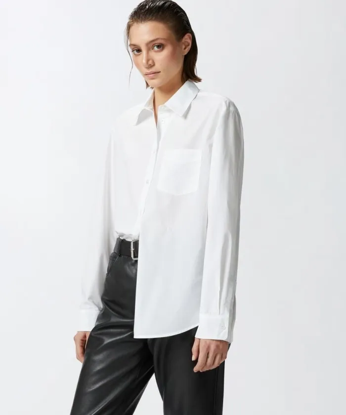 Women Shirts And Blouses Pinko Classic Poplin Shirt Bright White