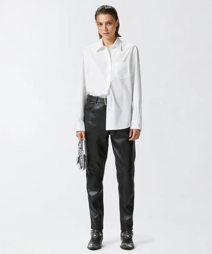 Women Shirts And Blouses Pinko Classic Poplin Shirt Bright White Women Shirts And Blouses Pinko Classic Poplin Shirt Bright White