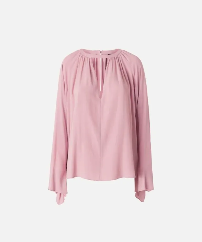 Women Shirts And Blouses Pinko Flowing Vneck Blouse Pinkpolignac Women Shirts And Blouses Pinko Flowing Vneck Blouse Pinkpolignac