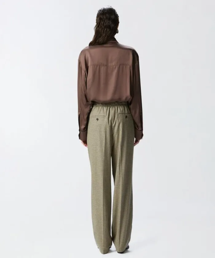 Women Shirts And Blouses Pinko Glossy Shirt With Plunging Neckline Brownafrica Earth Women Shirts And Blouses Pinko Glossy Shirt With Plunging Neckline Brownafrica Earth