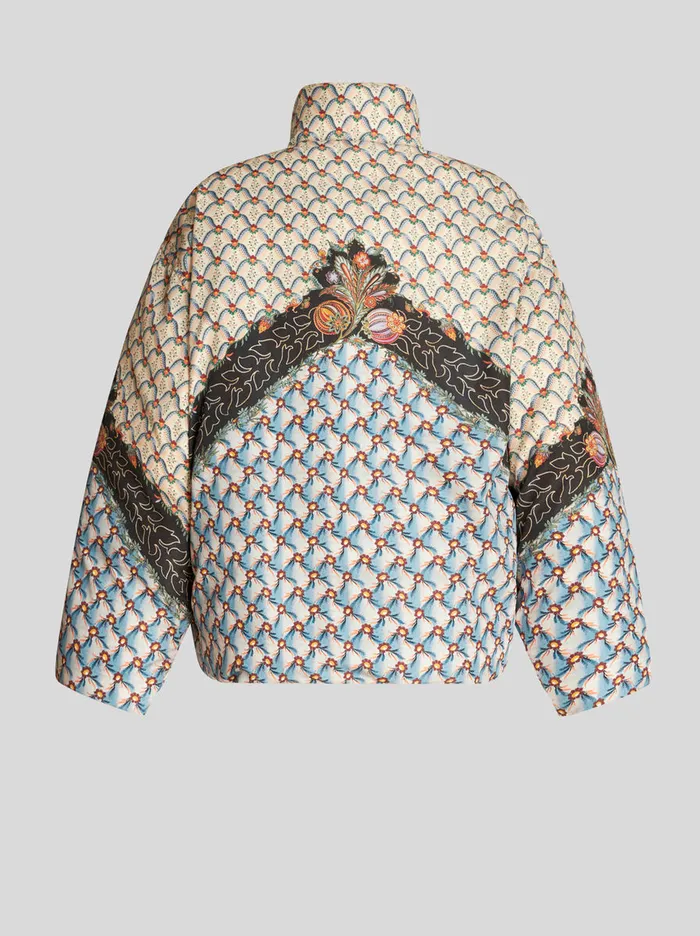 Women Short Down Jacket With Print Etro Coats And Outerwear