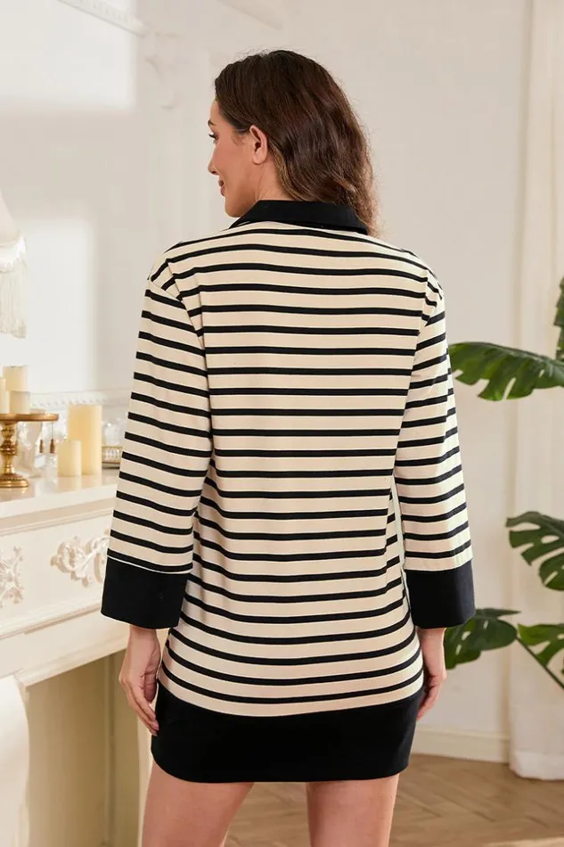 Women Short Dresses Cupshe Katharine Shirt Collar Tunic Dress Multicolor