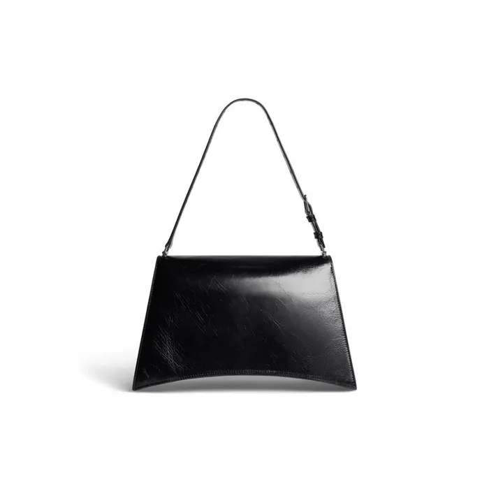 Women Shoulder Bags Balenciaga Crush Medium Sling Bag In Black