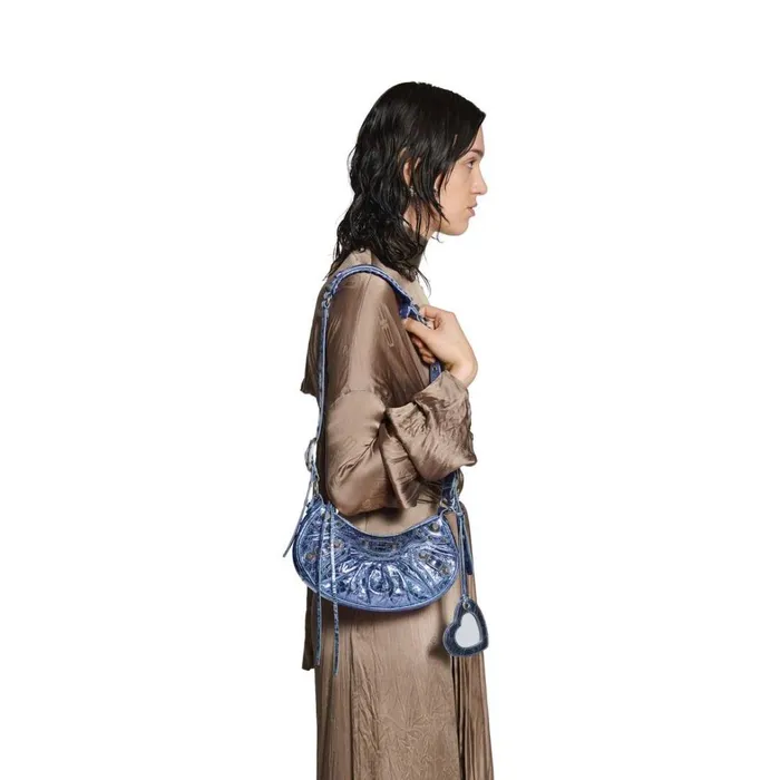 Women Shoulder Bags Balenciaga Le Cagole Xs Shoulder Bag Metallized In Purple