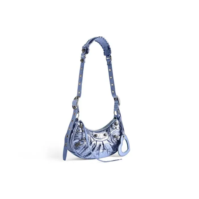 Women Shoulder Bags Balenciaga Le Cagole Xs Shoulder Bag Metallized In Purple