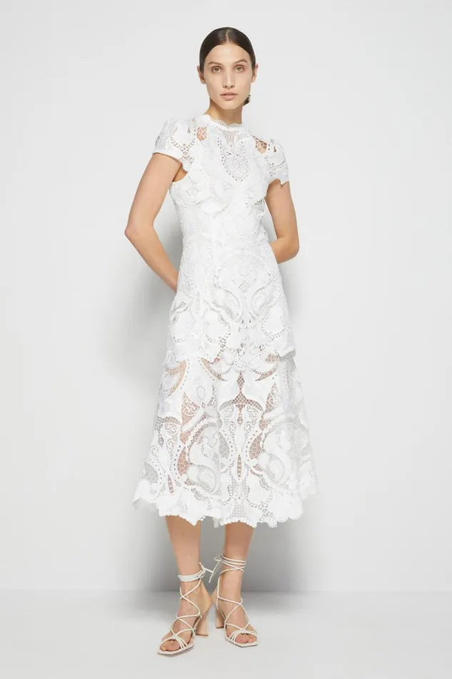 Women Signature Laura Lace Dress White Jonathan Simkhai Dresses and Jumpsuits Women Signature Laura Lace Dress White Jonathan Simkhai Dresses and Jumpsuits