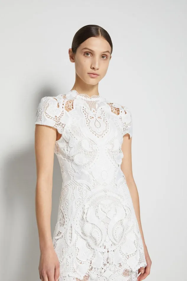Women Signature Laura Lace Dress White Jonathan Simkhai Dresses and Jumpsuits