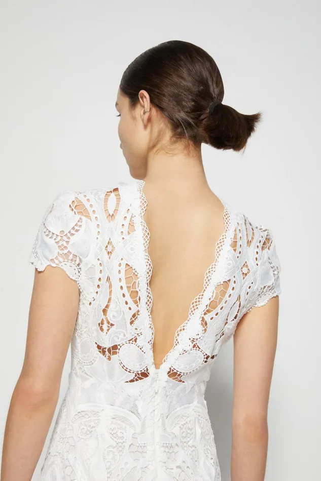 Women Signature Laura Lace Dress White Jonathan Simkhai Dresses and Jumpsuits