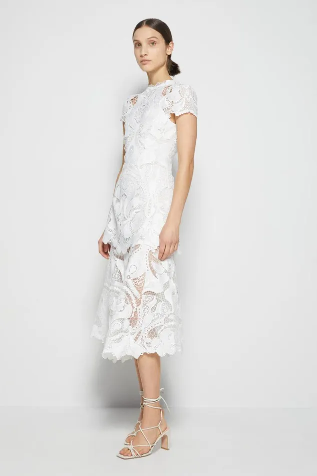 Women Signature Laura Lace Dress White Jonathan Simkhai Dresses and Jumpsuits