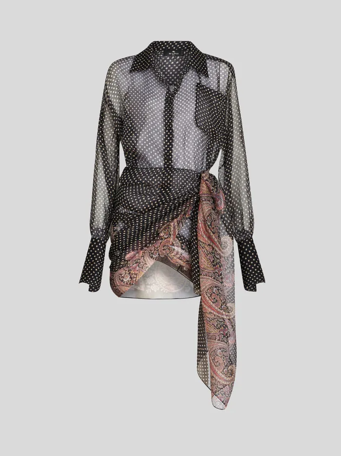 Women Silk Crepon Skirt Dress Etro Dresses