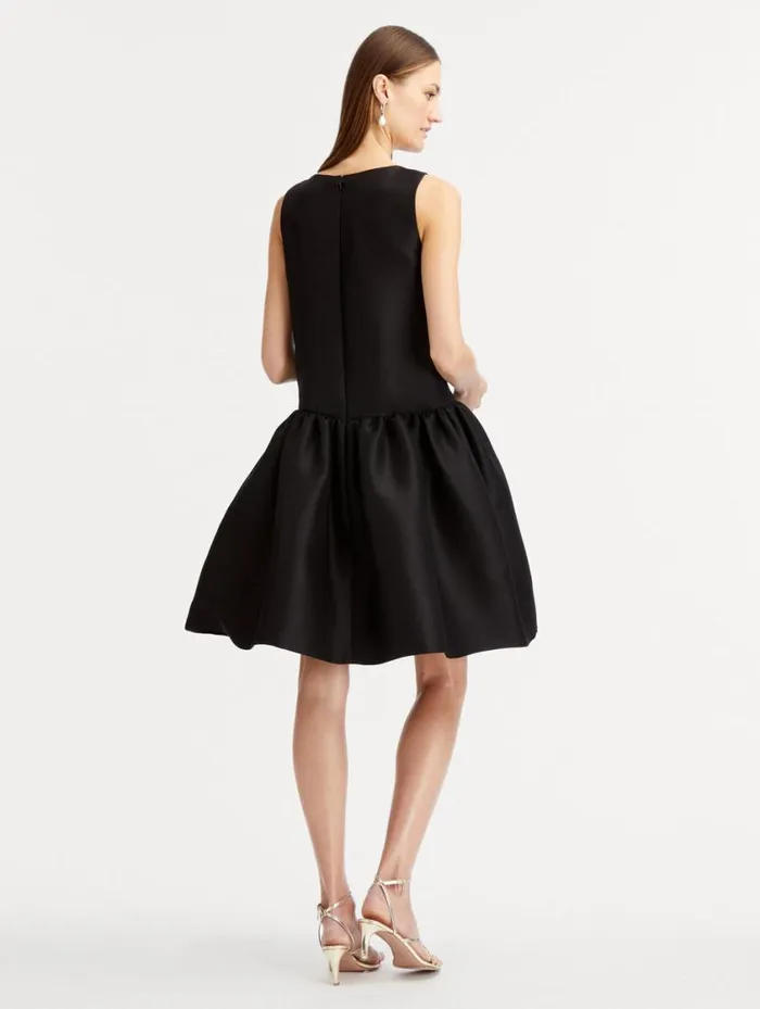 Women Silk Drop Waist Cocktail Dress Black Oscar De La Renta Dresses Women Silk Drop Waist Cocktail Dress Black Oscar De La Renta Dresses