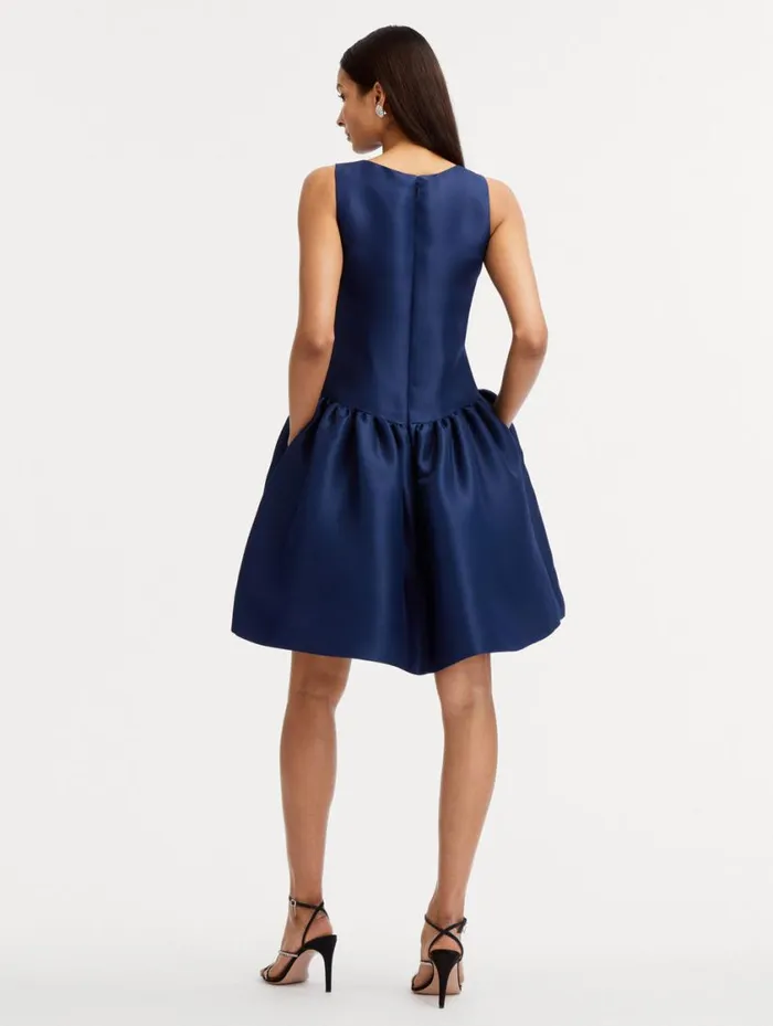 Women Silk Drop Waist Cocktail Dress Navy Oscar De La Renta Dresses Women Silk Drop Waist Cocktail Dress Navy Oscar De La Renta Dresses