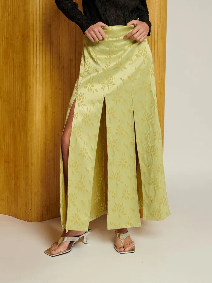 Women Sister Jane Bottoms Ghospell Kennedy Midi Skirt Lime Green