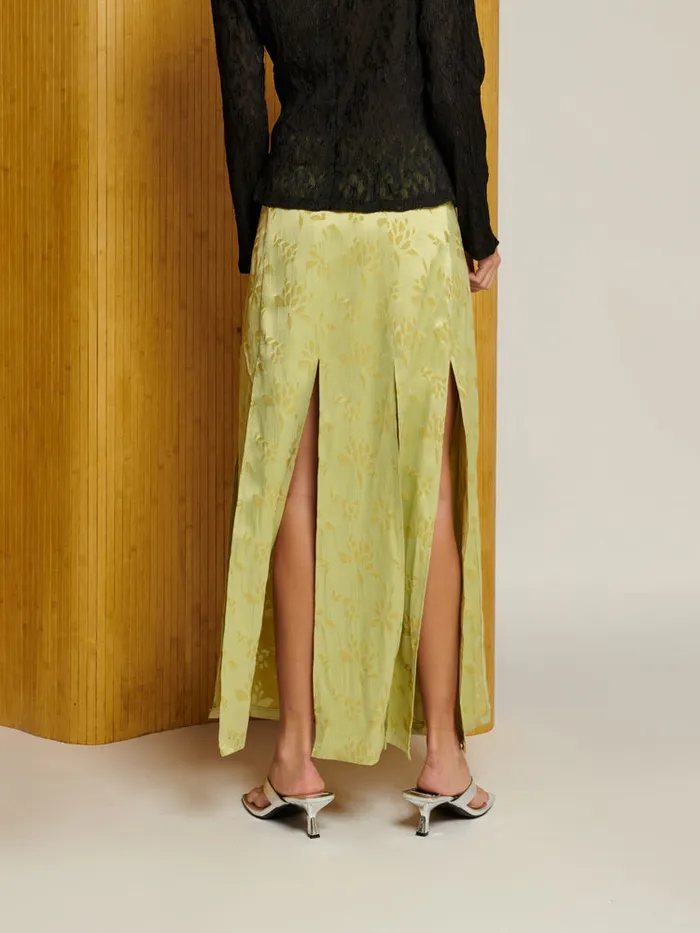 Women Sister Jane Bottoms Ghospell Kennedy Midi Skirt Lime Green