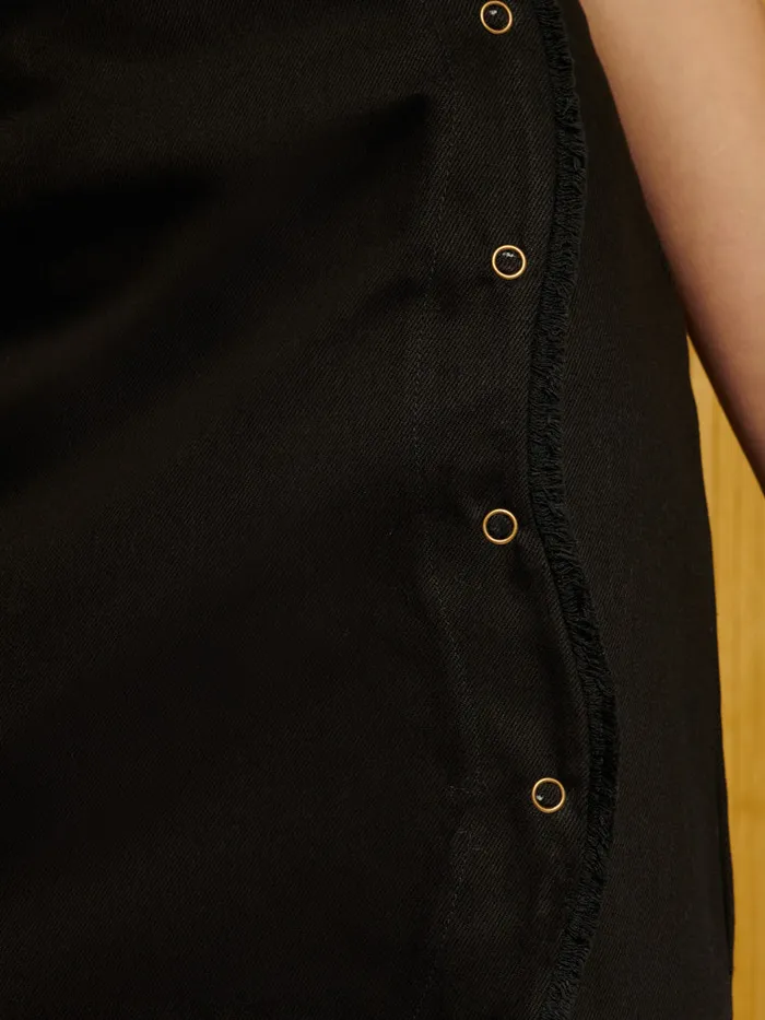 Women Sister Jane Bottoms Ghospell Riley Wave Mini Skirt Coal Black
