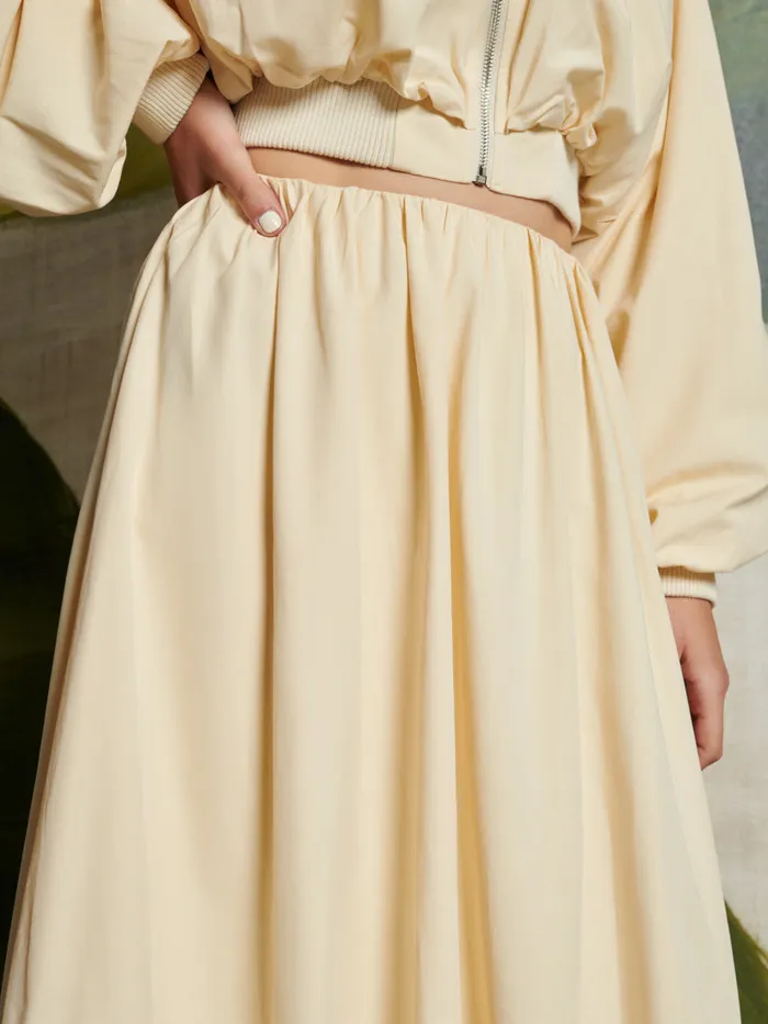 Women Sister Jane Bottoms Ghospell Vanessa Midi Bubble Skirt Pastel Yellow
