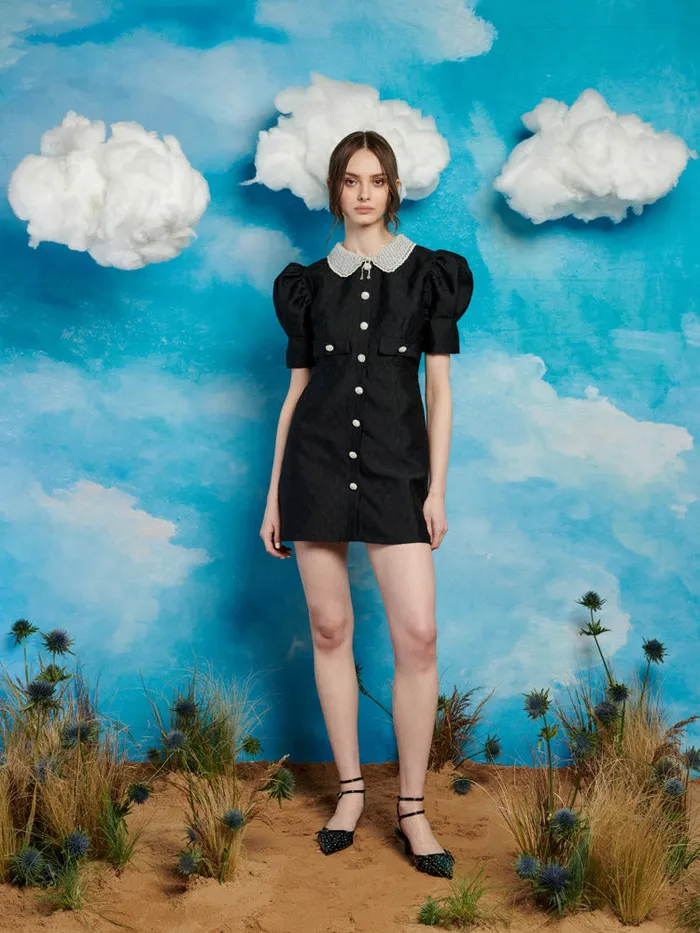 Women Sister Jane Dresses Dallas Jewels Mini Dress Coal Black