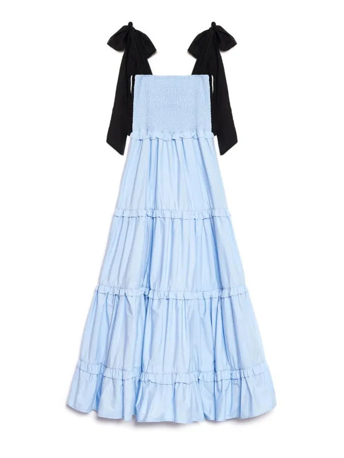 Women Sister Jane Dresses DREAM Grapefruit Bow Midi Dress Pale Blue