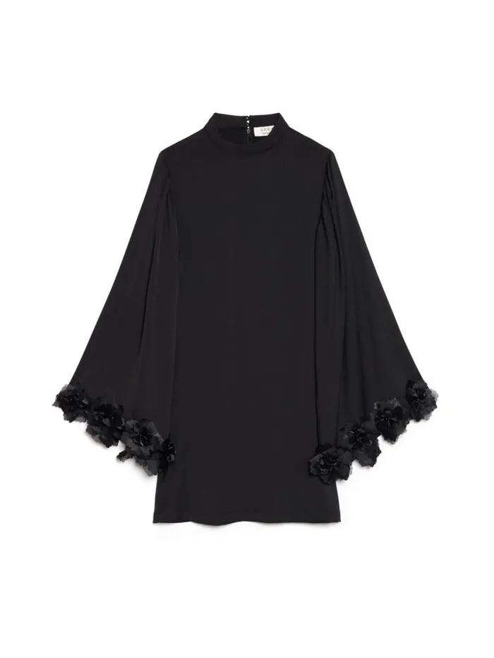Women Sister Jane Dresses DREAM Helena Flower Mini Dress Coal Black