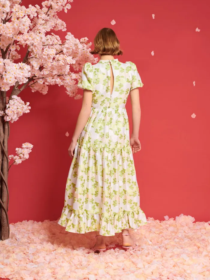 Women Sister Jane Dresses DREAM Picnic Jacquard Maxi Dress Pastel Green U0026 Ivory