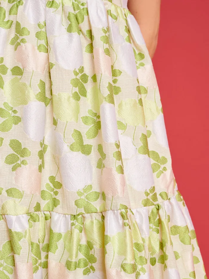 Women Sister Jane Dresses DREAM Picnic Jacquard Maxi Dress Pastel Green U0026 Ivory