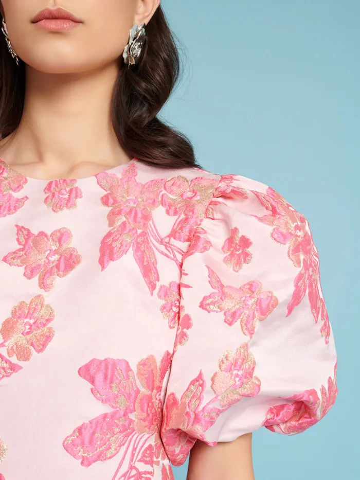 Women Sister Jane Dresses Floret Jacquard Mini Dress Blush Pink