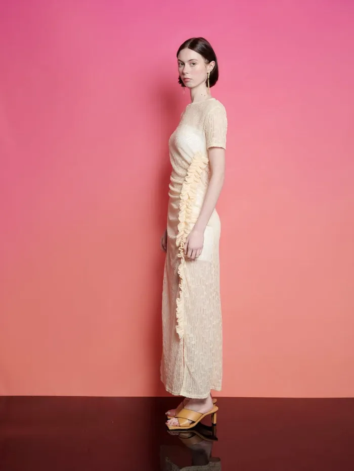 Women Sister Jane Dresses Ghospell Lucia Ruched Midi Dress Lilac Pink