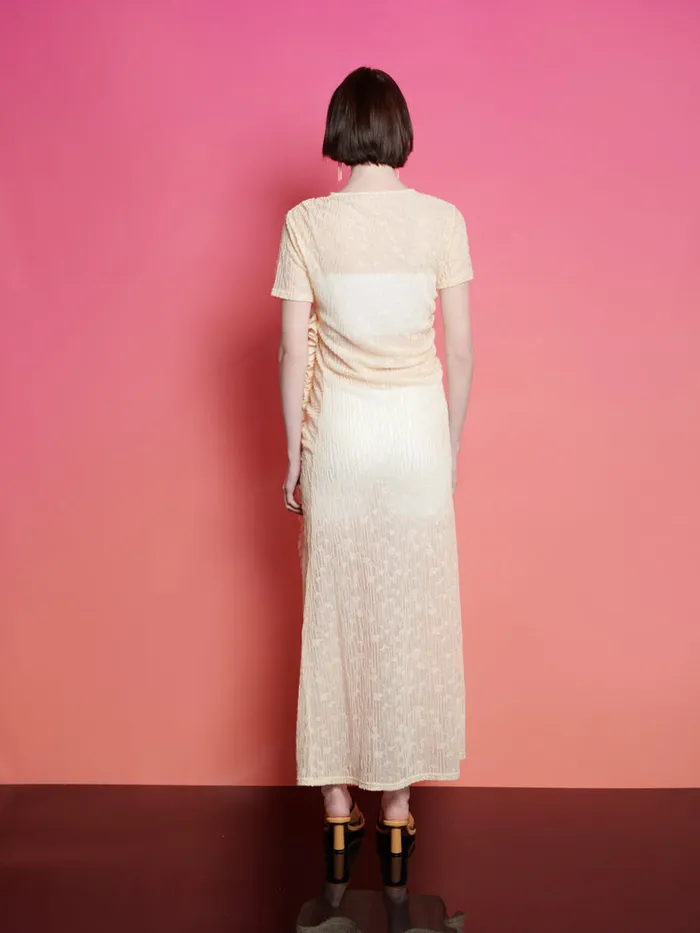 Women Sister Jane Dresses Ghospell Lucia Ruched Midi Dress Lilac Pink