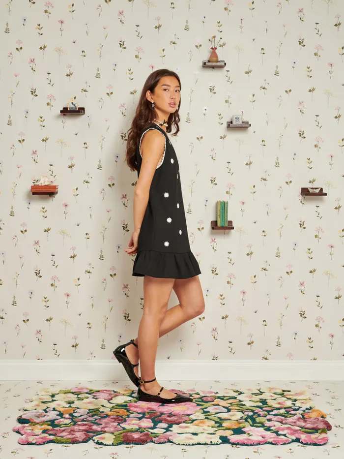 Women Sister Jane Dresses Heirloom Mini Dress Coal Black
