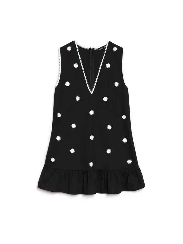 Women Sister Jane Dresses Heirloom Mini Dress Coal Black