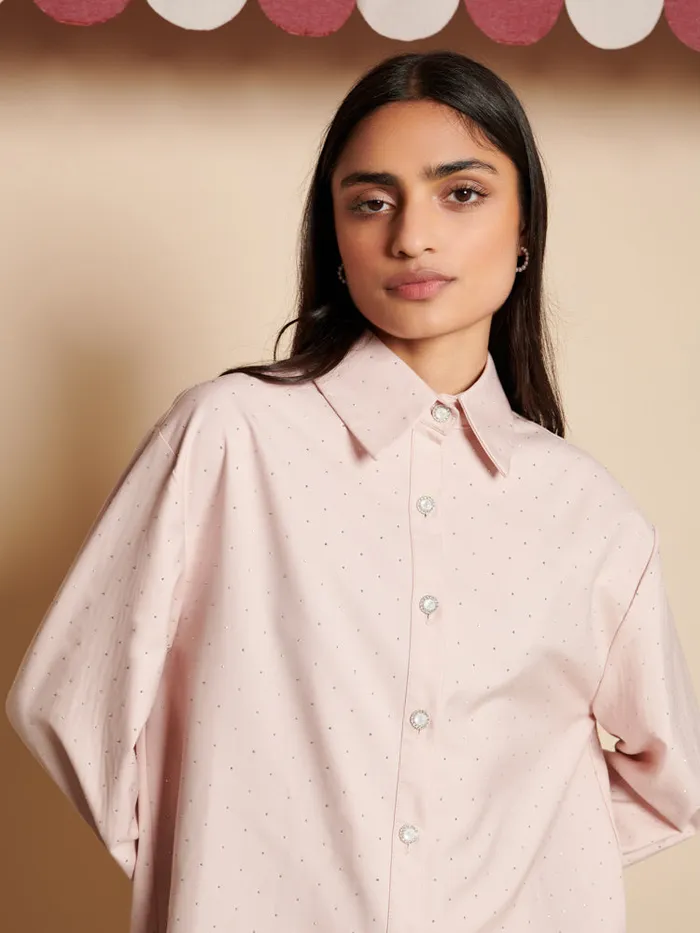 Women Sister Jane Tops Apple Gem Shirt Dusty Pink