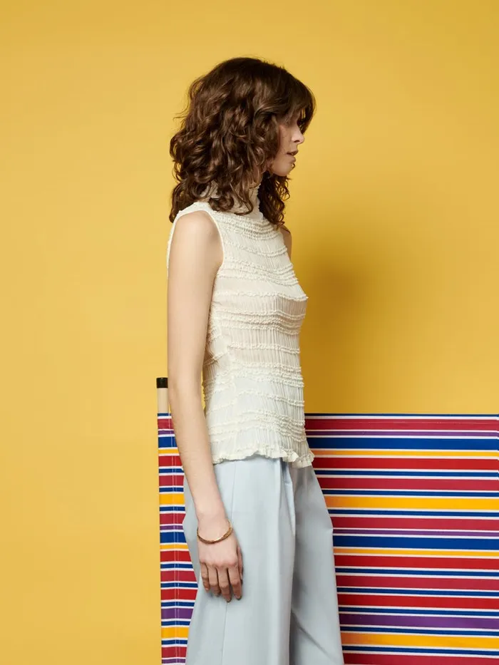 Women Sister Jane Tops Ghospell Bridget Ruched Top Ivory Cream