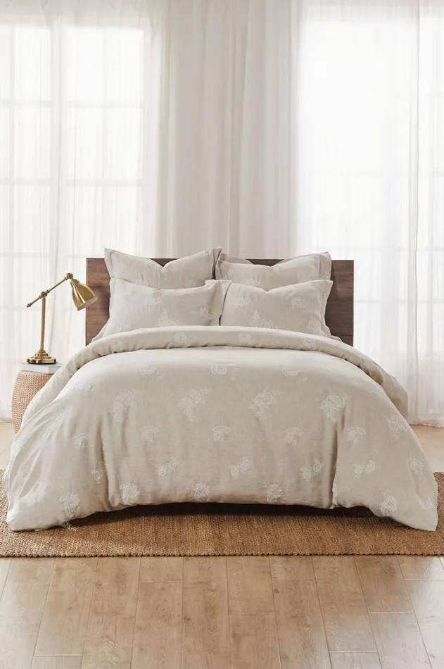 Women Skyler Eyelet Linen Duvet King Sand Johnny Was Bedding Women Skyler Eyelet Linen Duvet King Sand Johnny Was Bedding