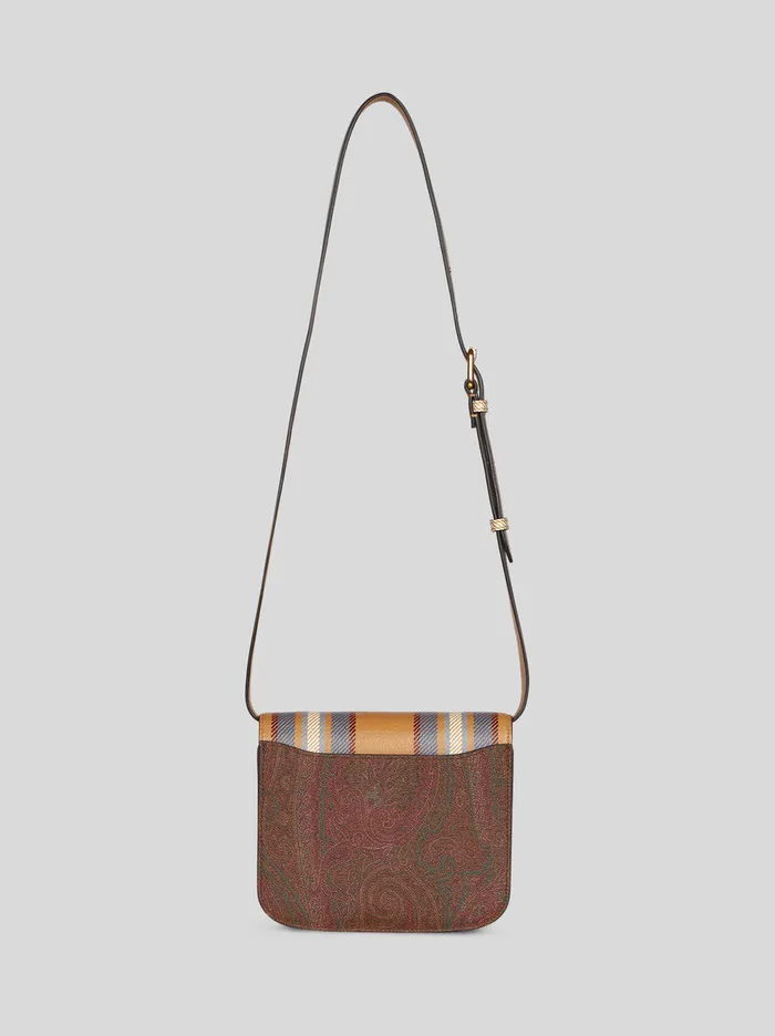 Women Small Essential Bag With Tartan Print Etro Shoulder Bags