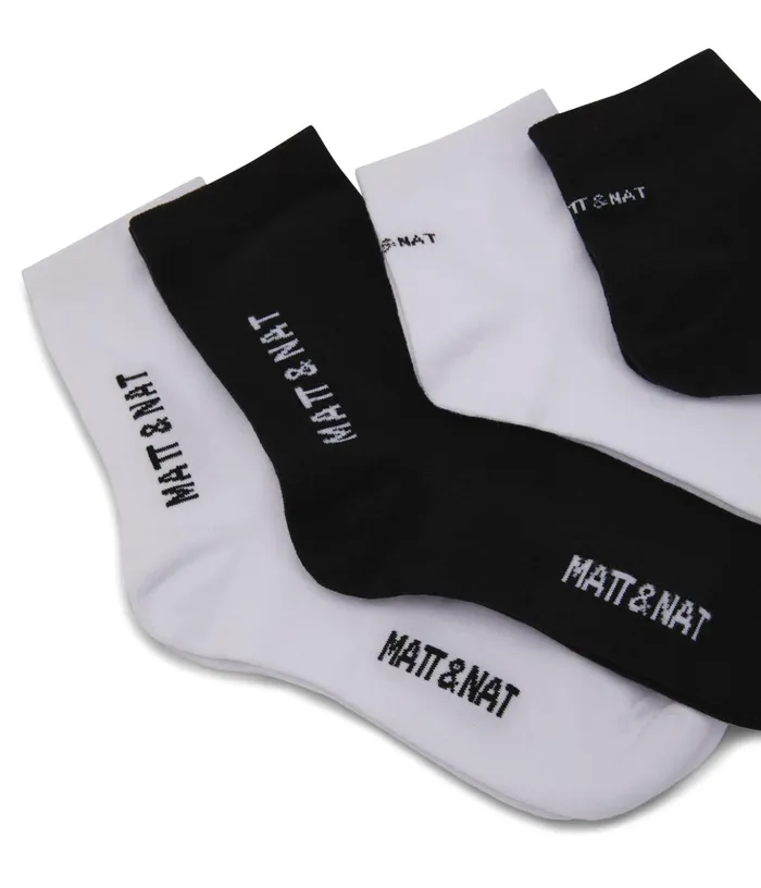 Women Sock Organic Cotton Socks Box Set Black and White Blkwht Matt and Nat Sock Set