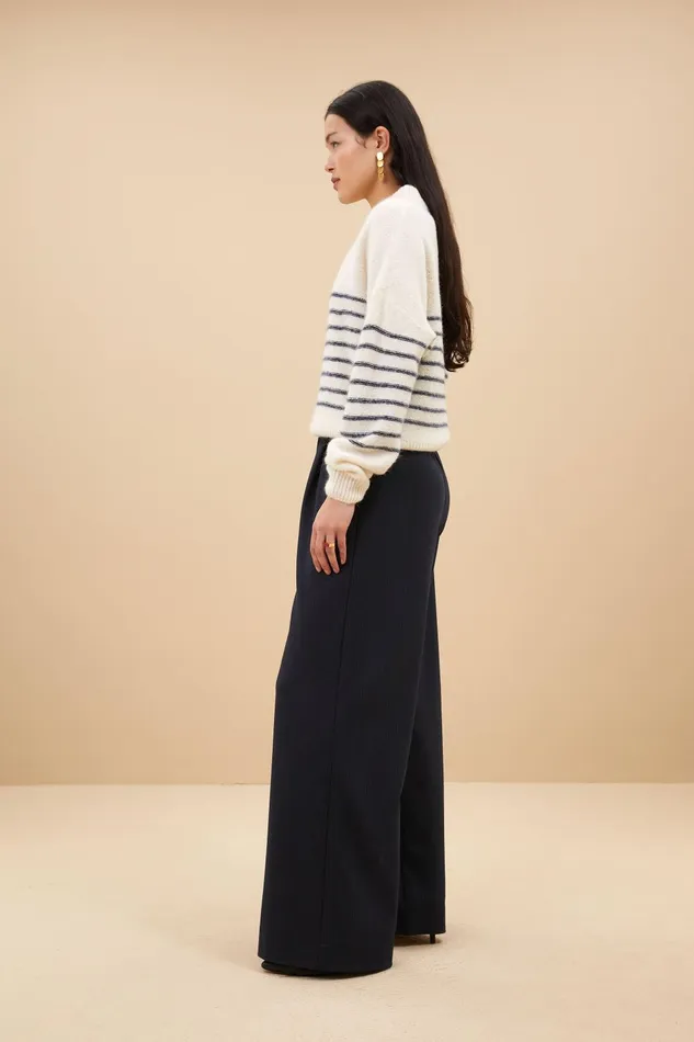 Women Sonny Stripe Pullover Off White Bybar Pullovers