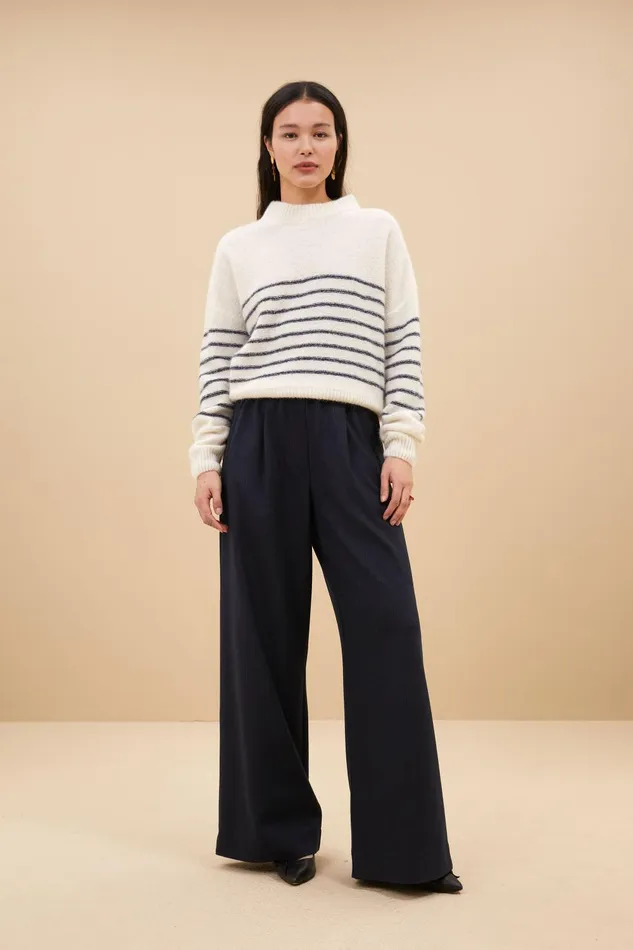 Women Sonny Stripe Pullover Off White Bybar Pullovers