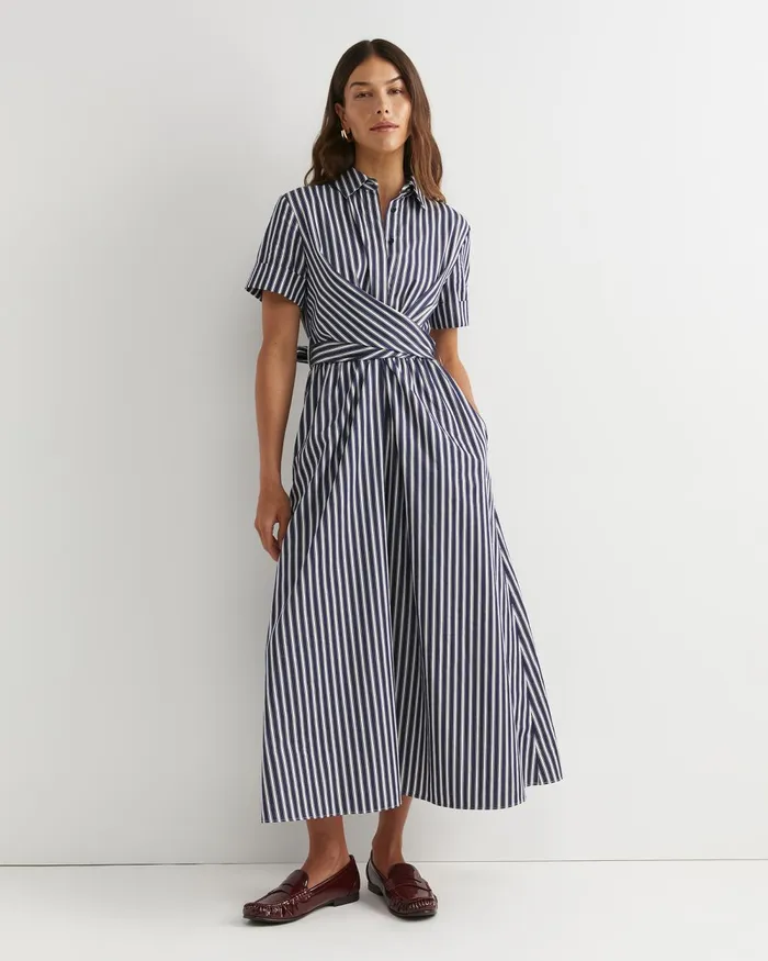 Women Sportscraft Dresses Etta Twist Maxi Dress Navywhite