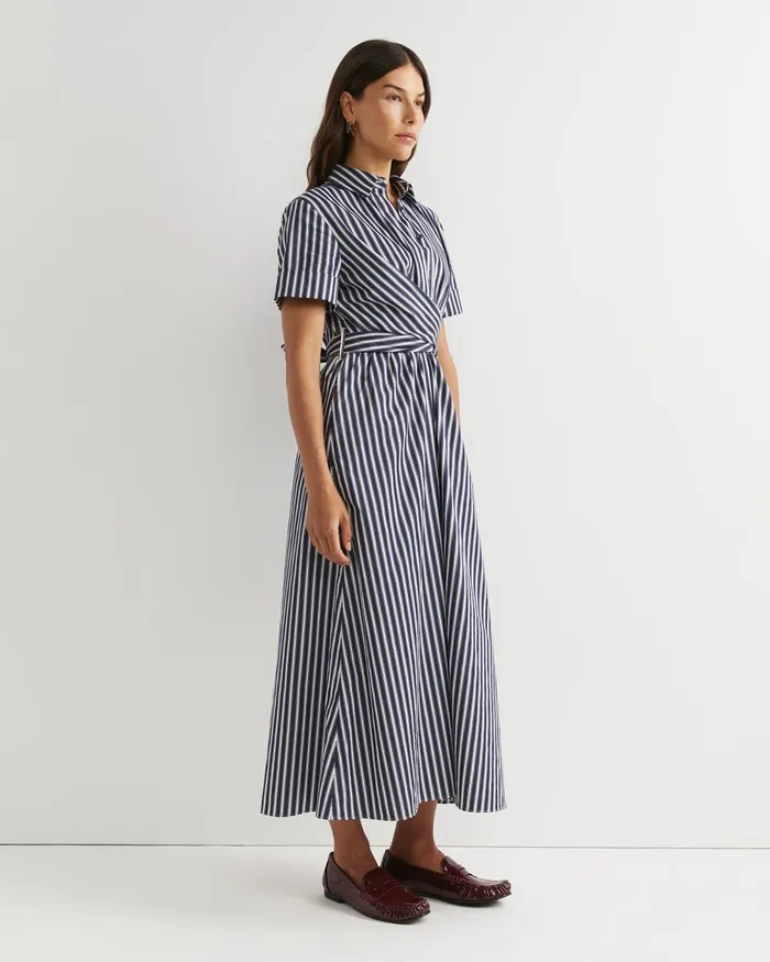 Women Sportscraft Dresses Etta Twist Maxi Dress Navywhite