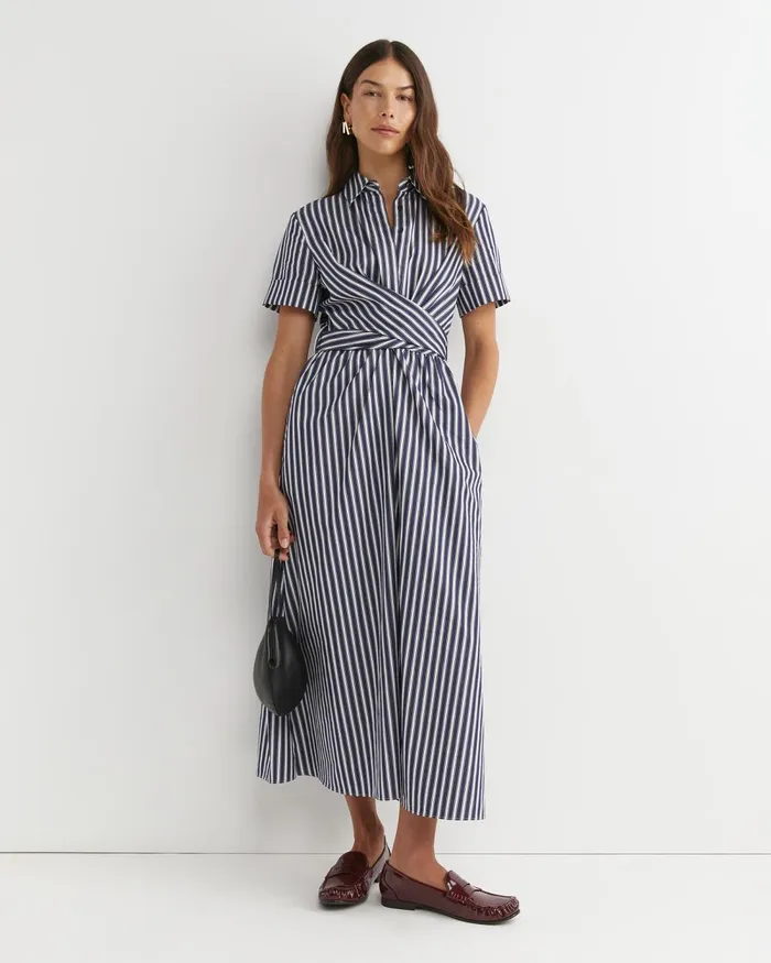 Women Sportscraft Dresses Etta Twist Maxi Dress Navywhite