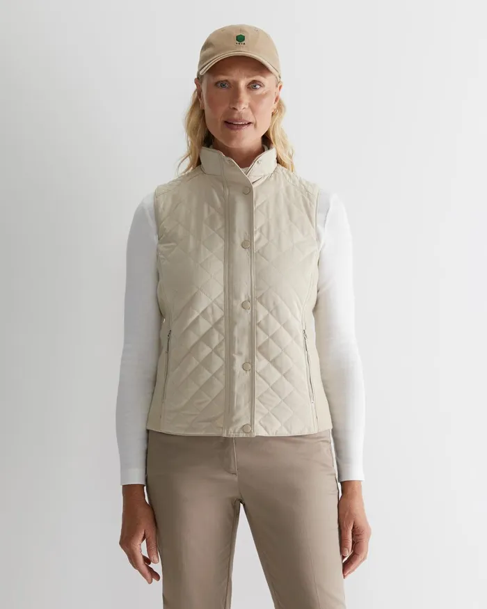 Women Sportscraft Jackets and Coats Vera Quilted Vest Stone